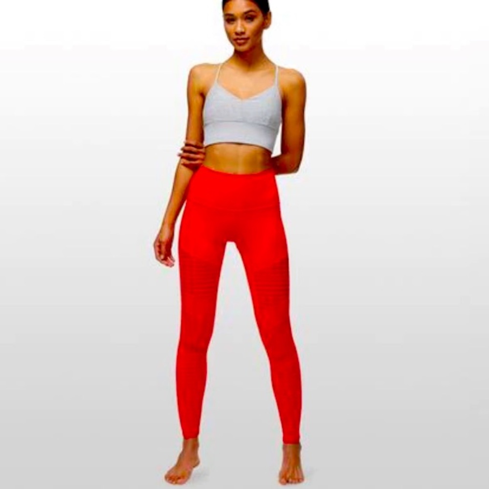 Red HIGH-WAIST MOTO LEGGING by ALO - Med